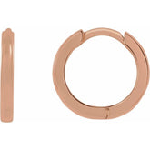 14K Rose Gold Hinged 10 mm Hoop Earrings