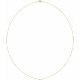 14K Yellow Gold 1/4 CTW Lab-Grown Diamond 7-Station 24" Necklace