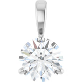 14K White Gold Lab-Grown Moissanite Pendant