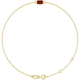 14K Yellow Gold Natural Mozambique Garnet 6 1/2-7 1/2" Bracelet