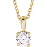 14K Yellow Gold 1/2 CT Lab-Grown Diamond 18" Necklace