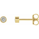 14K Yellow Gold 1/2 CTW Lab-Grown Diamond Micro Bezel-Set Earrings