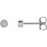 14K White Gold 5/8 CTW Lab-Grown Diamond Micro Bezel-Set Earrings