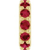 14K Yellow Gold Lab-Grown Ruby Spacer Charm/Pendant