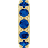 14K Yellow Gold Lab-Grown Blue Sapphire Spacer Charm/Pendant
