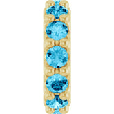 14K Yellow Gold Natural Aquamarine Spacer Charm/Pendant