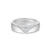 Silver Pav¨¦ Cubic Zirconia Bold Statement Ring