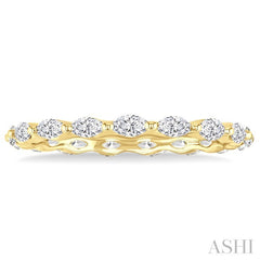 5/8 Ctw Marquise Cut Diamond Eternity Wedding Band in 14K Yellow Gold