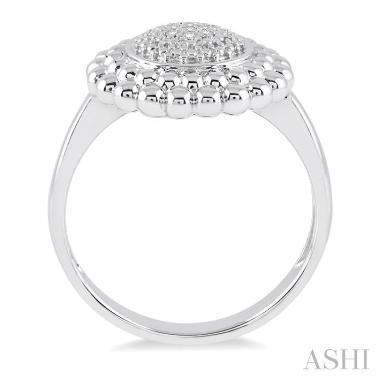 1/50 Ctw Round Cut Diamond Ring in Sterling Silver