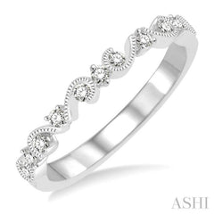 1/5 Ctw Round Cut Diamond Stack Band in 14K White Gold