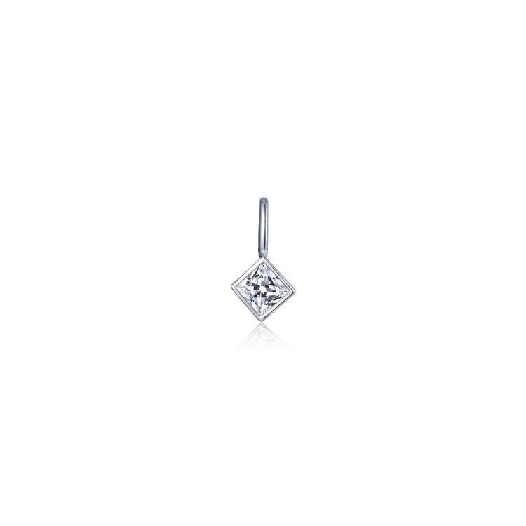 Princess Bezel Charm Pendant