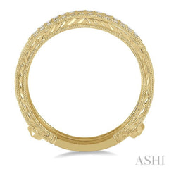 1/5 Ctw Round Cut Diamond Insert Ring in 14K Yellow Gold