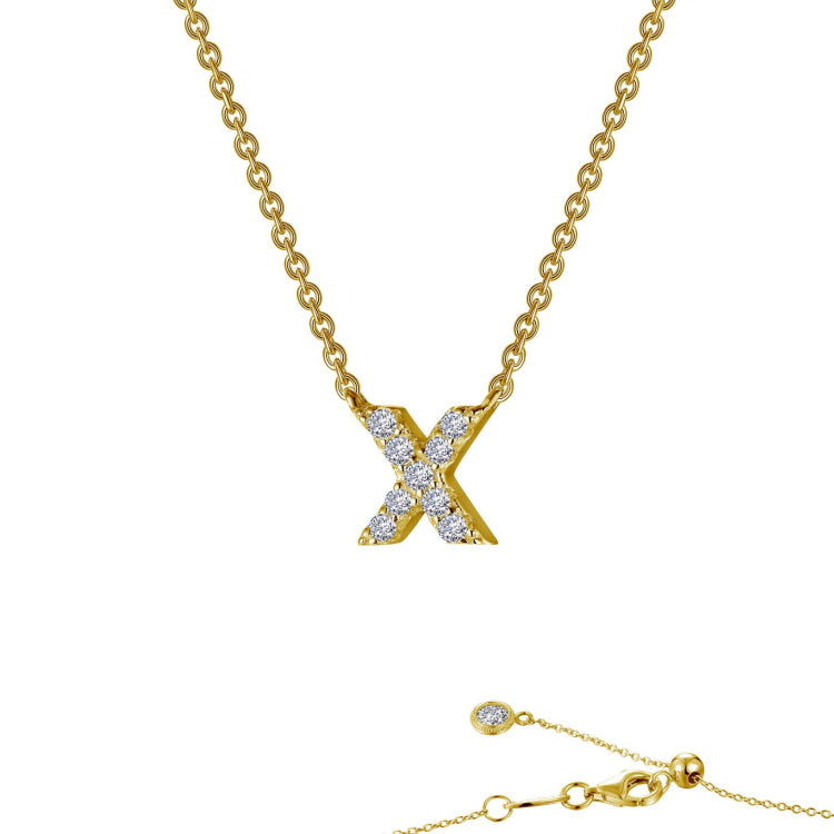 Letter x Pendant Necklace