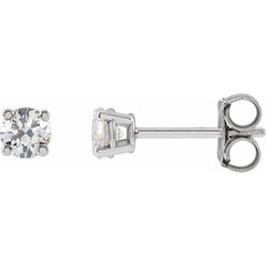 14K White Gold 1/6 CTW Lab-Grown Diamond Earrings