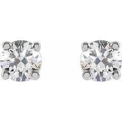 14K White Gold 1/6 CTW Lab-Grown Diamond Earrings