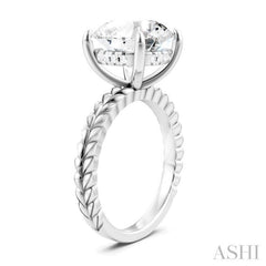 1/10 Ctw Round Shape Round Cut Diamond Semi-Mount Engagement Ring in 14K White Gold