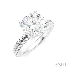 1/20 Ctw Circular Shape Round Cut Diamond Semi-Mount Engagement Ring in 14K White Gold