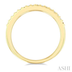1/10 Ctw Ribbed Round Cut Diamond Pirouette Fashion Band in 10K Yellow Gold