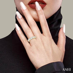 3 Ctw 5 Stone Round Cut Diamond Wedding Band in 14K Yellow Gold