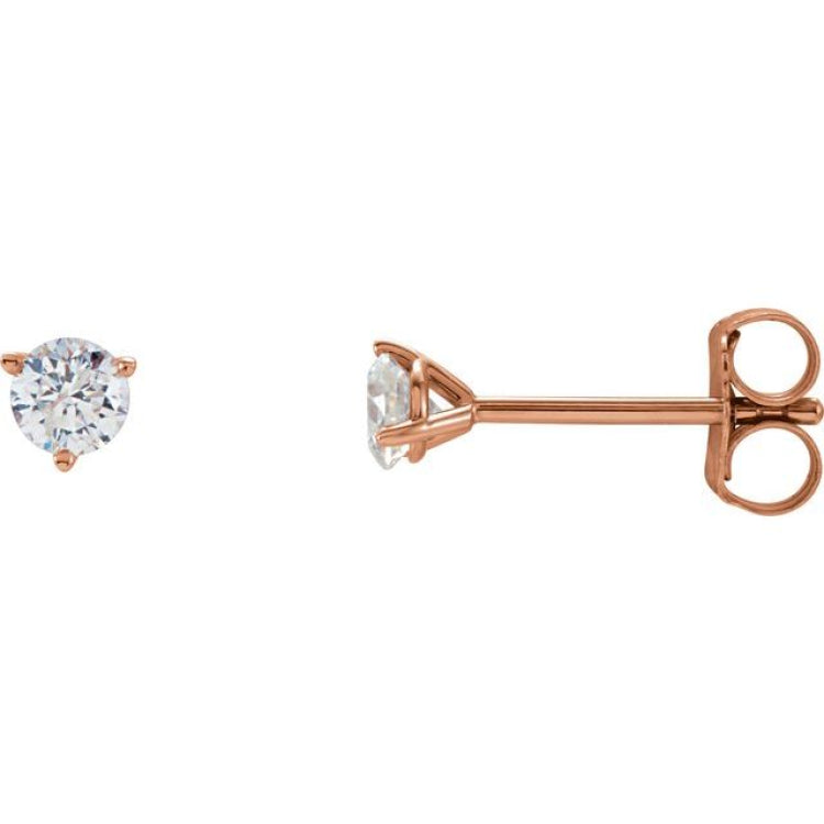 14K Rose Gold 1/4 CTW Natural Diamond Stud Earrings