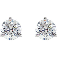 14K White Gold 1 CTW Natural Diamond Stud Earrings