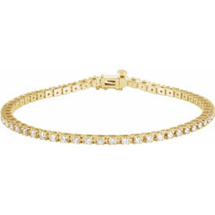14K Yellow Gold 2 1/4 CTW Lab-Grown Diamond Line 7 1/4" Bracelet