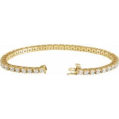 14K Yellow Gold 5 CTW Lab-Grown Diamond Line 7 1/4" Bracelet