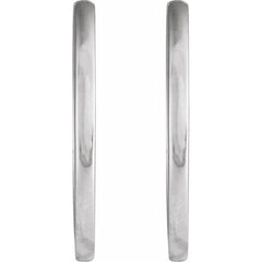 14K White Gold Hinged 20 mm Hoop Earrings