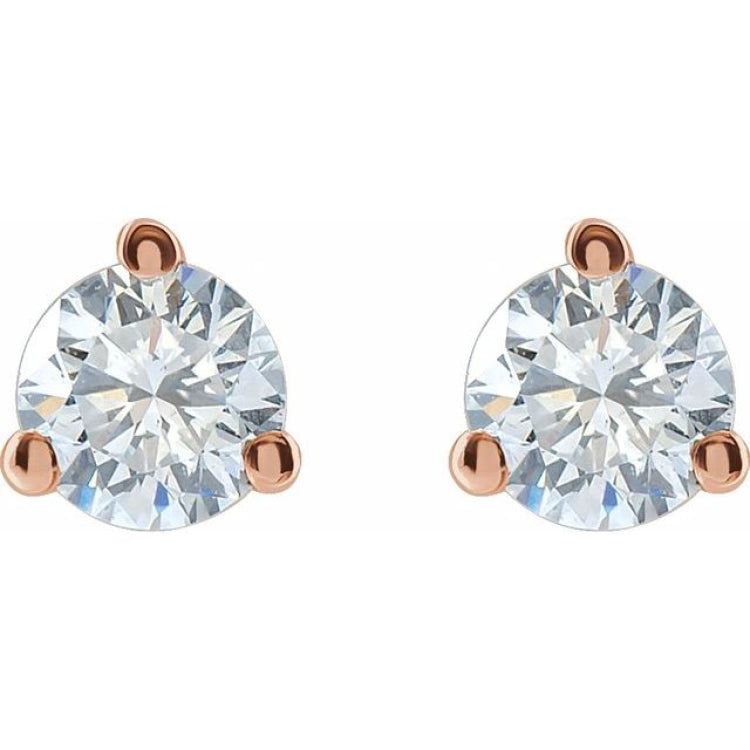 14K Rose Gold 1/5 CTW Lab-Grown Diamond Stud Earrings
