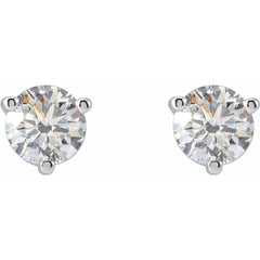 14K White Gold 1/2 CTW Natural Diamond Earrings