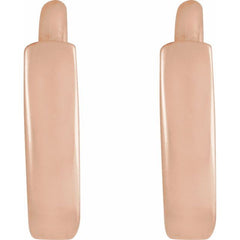 14K Rose Gold Hinged 8 mm Hoop Earrings