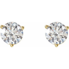 14K Yellow Gold 3/8 CTW Natural Diamond Earrings