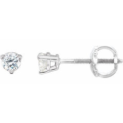 Sterling Silver 1/5 CTW Natural Diamond   Earrings