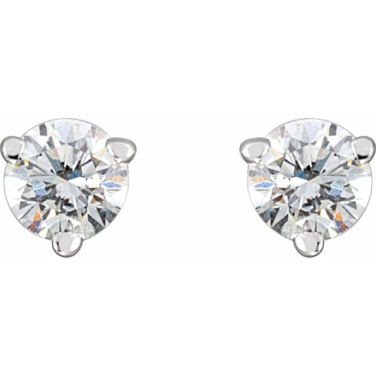 Platinum 1/8 CTW Natural Diamond Earrings