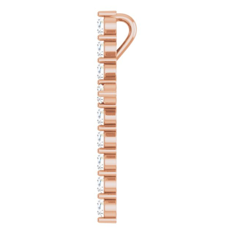 14K Rose Gold 1/2 CTW Natural Diamond Cross Pendant