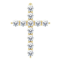 14K Yellow Gold 1/4 CTW Lab-Grown Diamond Cross Pendant