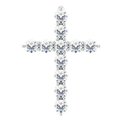 14K White Gold 1/4 CTW Lab-Grown Diamond Cross Pendant