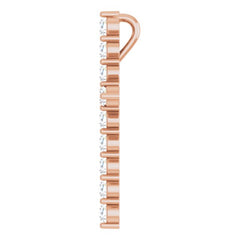 14K Rose Gold 1/2 CTW Lab-Grown Diamond Cross Pendant