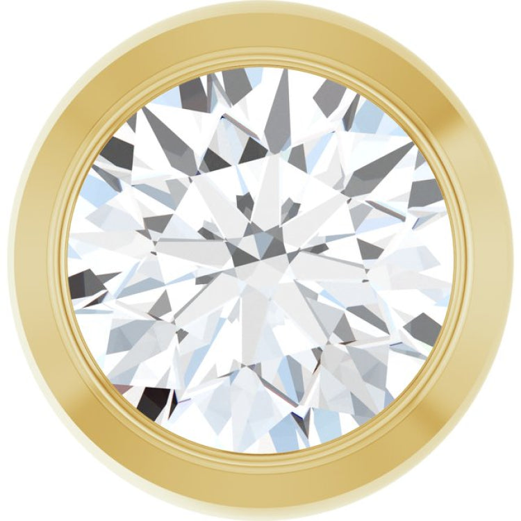 14K Yellow Gold 1/3 CT Lab Grown Diamond Slide Pendant