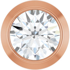 14K Rose Gold 1/10 CT Lab-Grown Diamond Slide Pendant