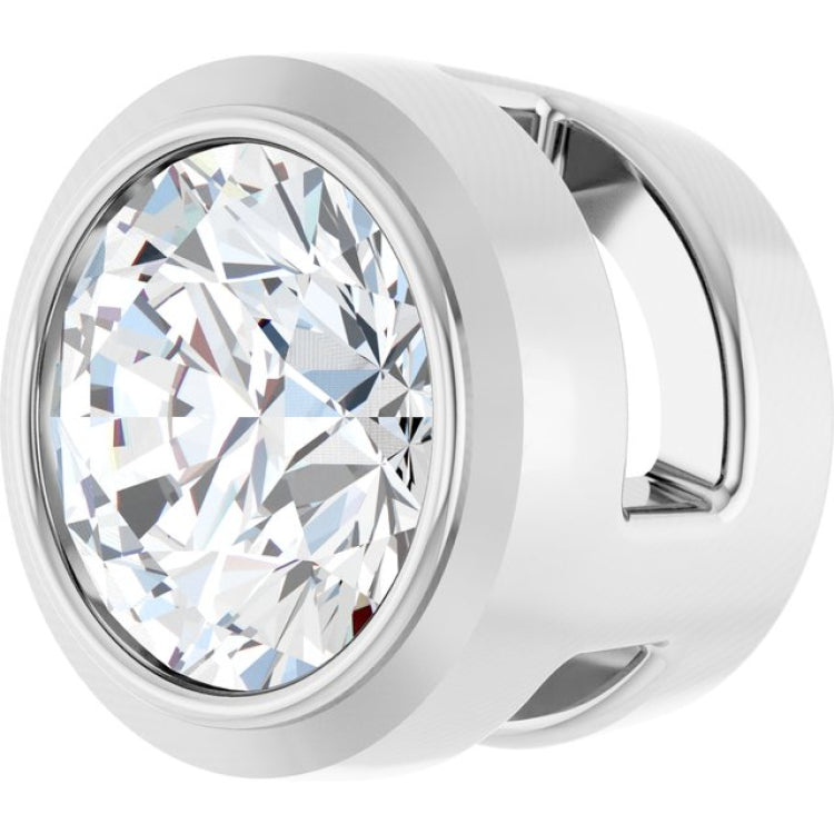 14K White Gold 1/6 CT Lab-Grown Diamond Slide Pendant