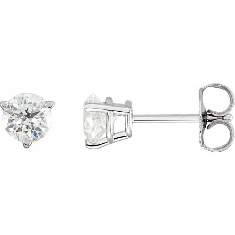 14K White Gold 3/4 CTW Lab-Grown Diamond Earrings
