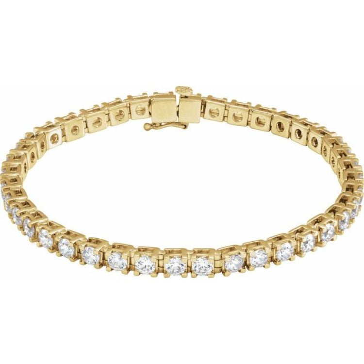 14K Yellow Gold 6 CTW Lab-Grown Diamond Line 7 1/4" Bracelet