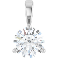 Sterling Silver 3/4 CT Lab-Grown Diamond Pendant