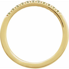 14K Yellow Gold Natural Peridot Stackable Ring