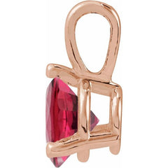 14K Rose Gold Lab-Grown Ruby Pendant