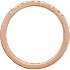 14K Rose Gold 1/6 CTW Natural Diamond Stackable Ring