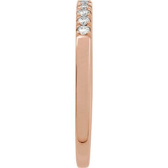 14K Rose Gold 1/6 CTW Natural Diamond Stackable Ring