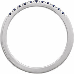 Sterling Silver Natural Blue Sapphire Stackable Ring