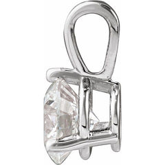 14K White Gold 5/8 CTW Natural Diamond Pendant